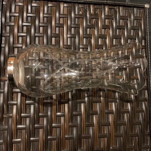 Vintage Crystal Electric Hurricane Cut Crystal Glass Teardrop Table - Picture 6 of 10